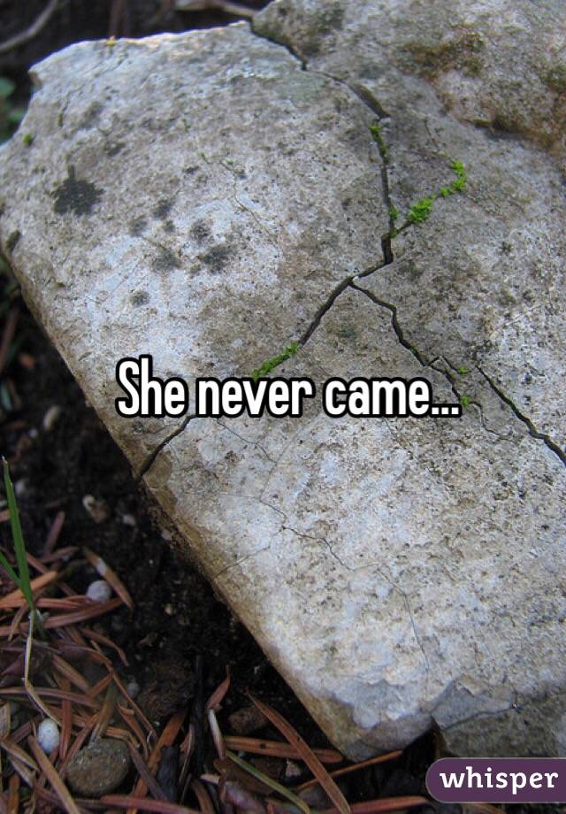She never came... 