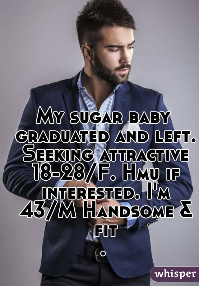 My sugar baby graduated and left. Seeking attractive 18-28/F. Hmu if interested. I'm 43/M Handsome & fit.