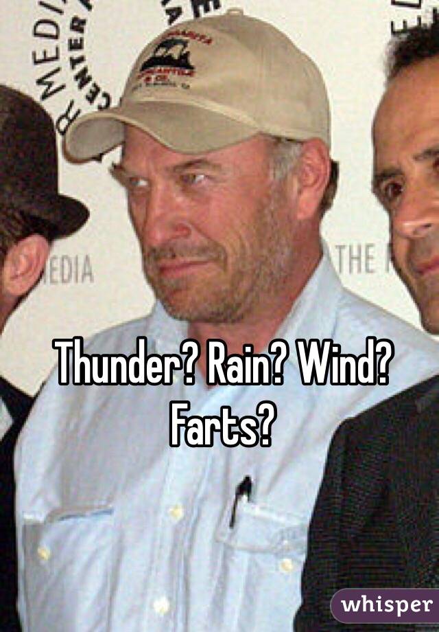 Thunder? Rain? Wind? Farts? 