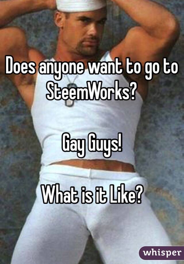 Does anyone want to go to SteemWorks?

Gay Guys!

What is it Like?