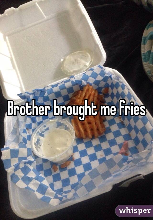 Brother brought me fries 
