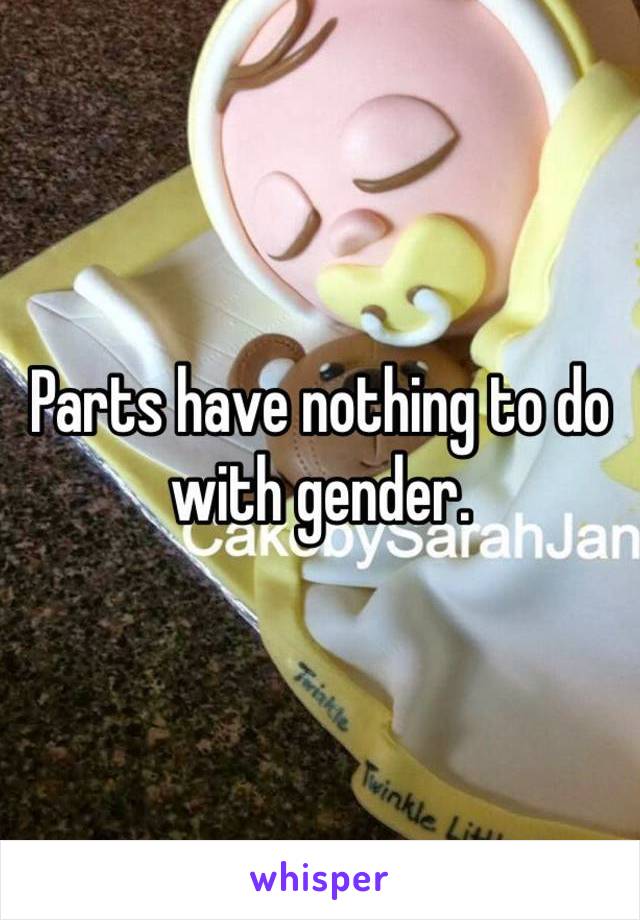 Parts have nothing to do with gender. 