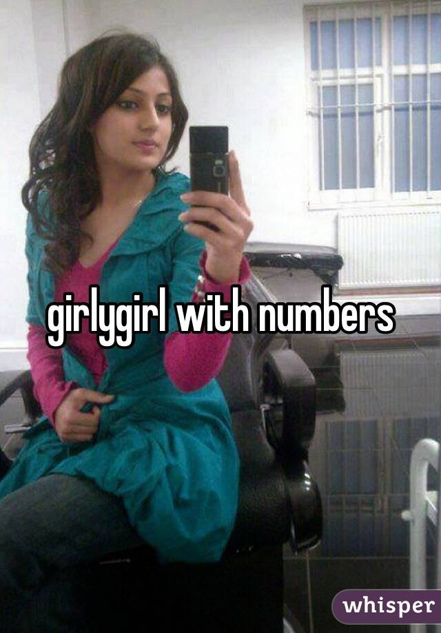 girlygirl with numbers