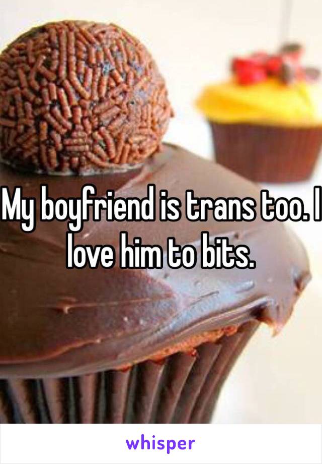 My boyfriend is trans too. I love him to bits. 
