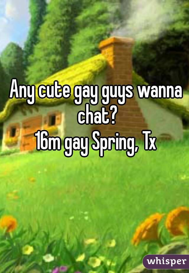 Any cute gay guys wanna chat?
16m gay Spring, Tx