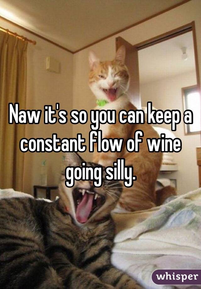 Naw it's so you can keep a constant flow of wine going silly. 