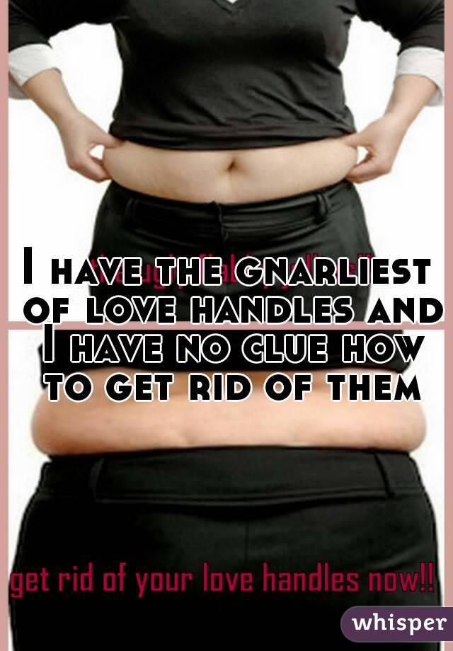 I have the gnarliest of love handles and I have no clue how to get rid of them