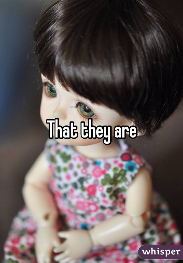 That they are 