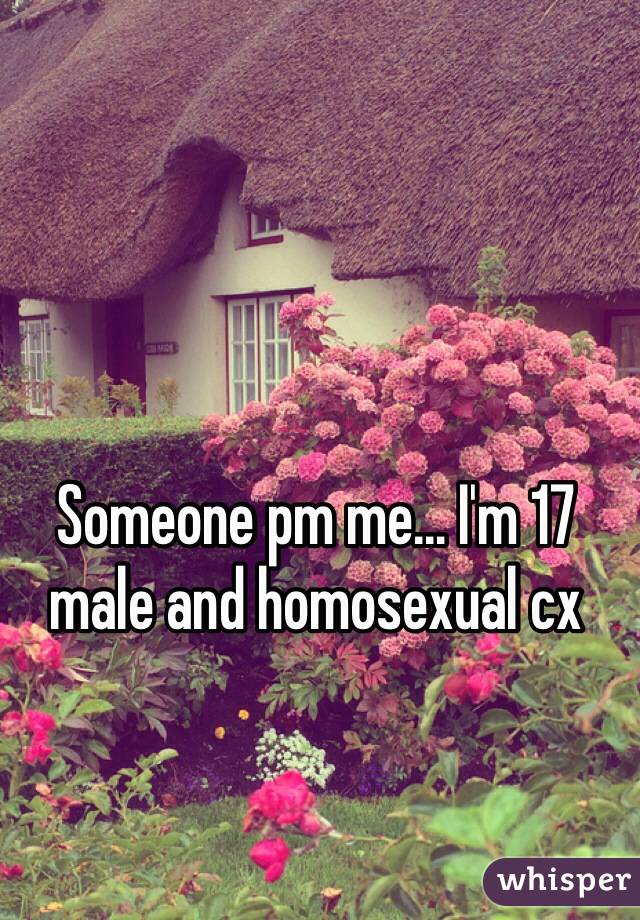Someone pm me... I'm 17 male and homosexual cx