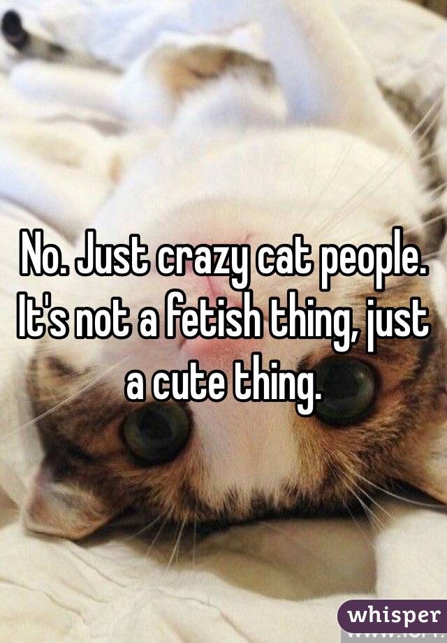 No. Just crazy cat people. It's not a fetish thing, just a cute thing. 