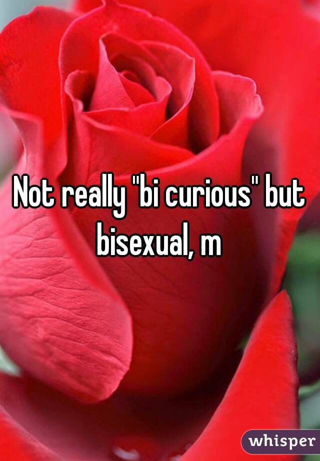 Not really "bi curious" but bisexual, m 