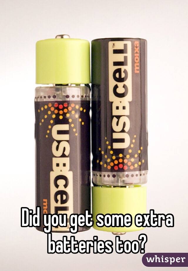 Did you get some extra batteries too?