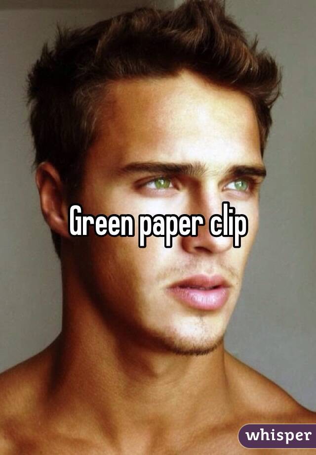 Green paper clip