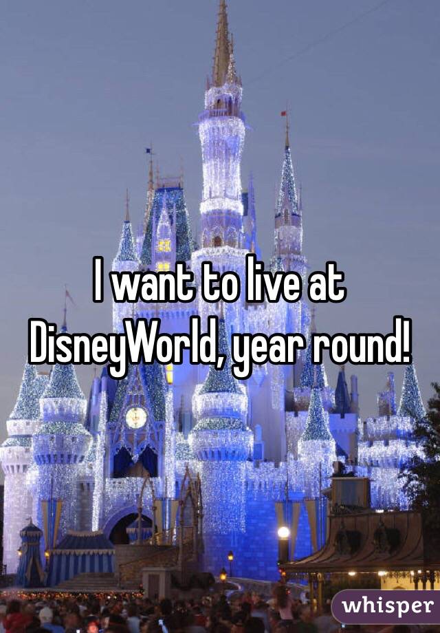 I want to live at DisneyWorld, year round!