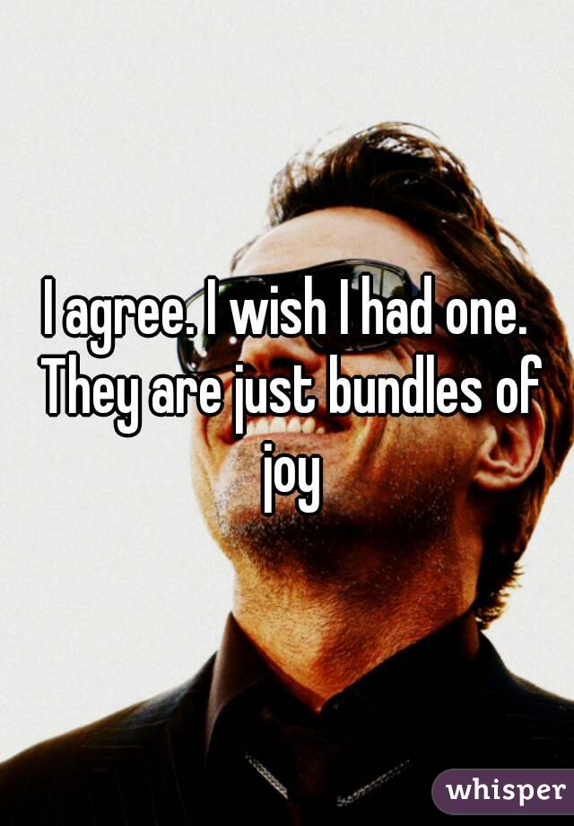 I agree. I wish I had one. They are just bundles of joy