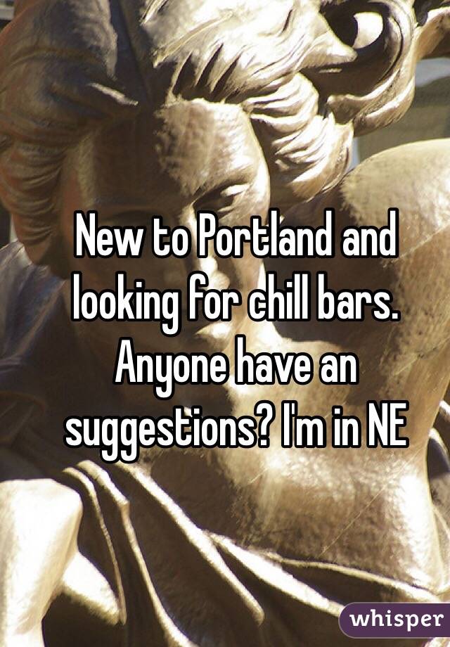 New to Portland and looking for chill bars. Anyone have an suggestions? I'm in NE 