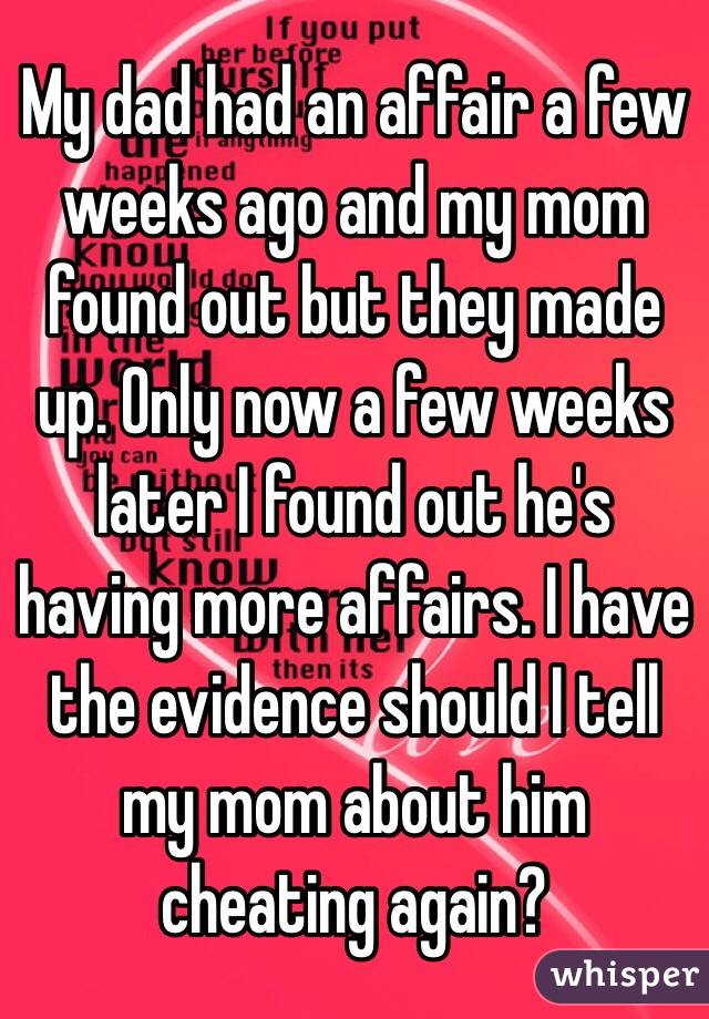 Same Here My Dad Was Cheating On My Mom And My Sister Found Out Now I Don T See My Dad Anymore