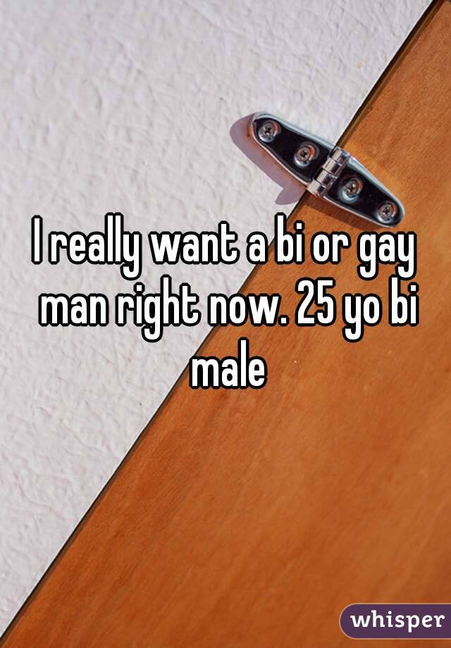 I really want a bi or gay man right now. 25 yo bi male
