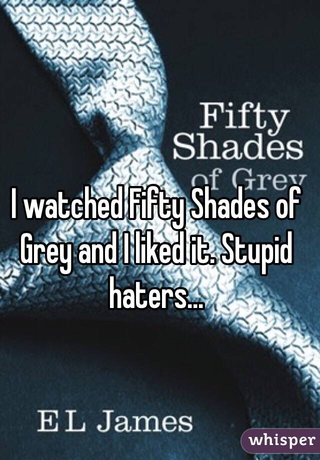 I watched Fifty Shades of Grey and I liked it. Stupid haters...