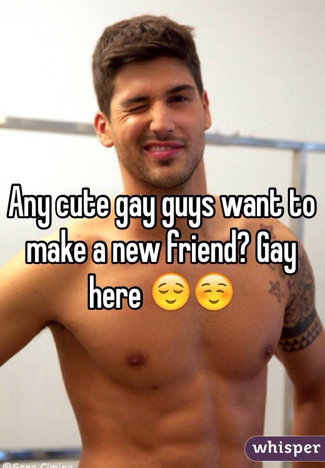 Any cute gay guys want to make a new friend? Gay here 😌☺️
