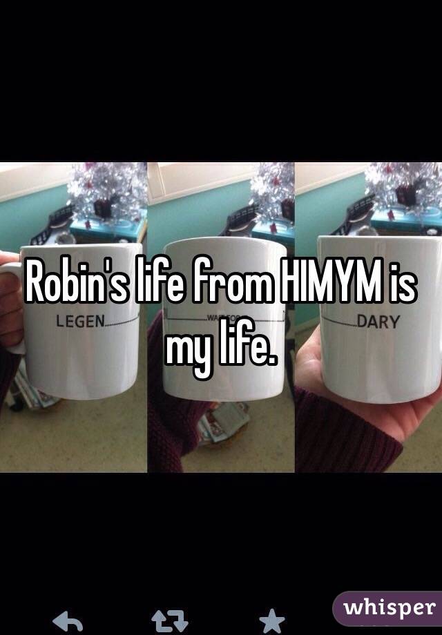 Robin's life from HIMYM is my life. 