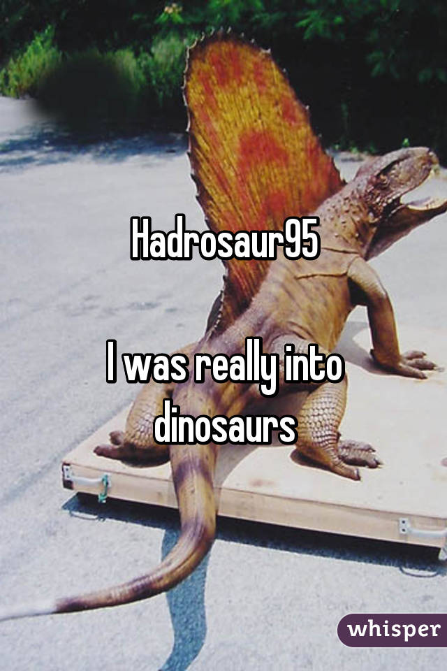 Hadrosaur95

I was really into dinosaurs