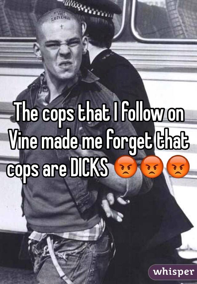 The cops that I follow on Vine made me forget that cops are DICKS 😡😡😡