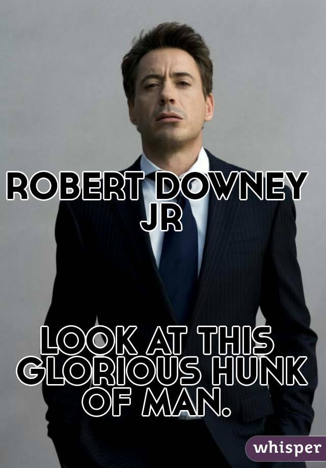 ROBERT DOWNEY JR



LOOK AT THIS GLORIOUS HUNK OF MAN. 