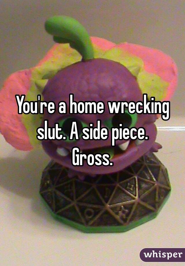 You're a home wrecking slut. A side piece.
Gross. 