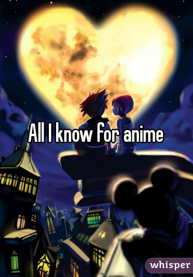 All I know for anime