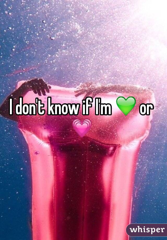 I don't know if I'm 💚 or 💗