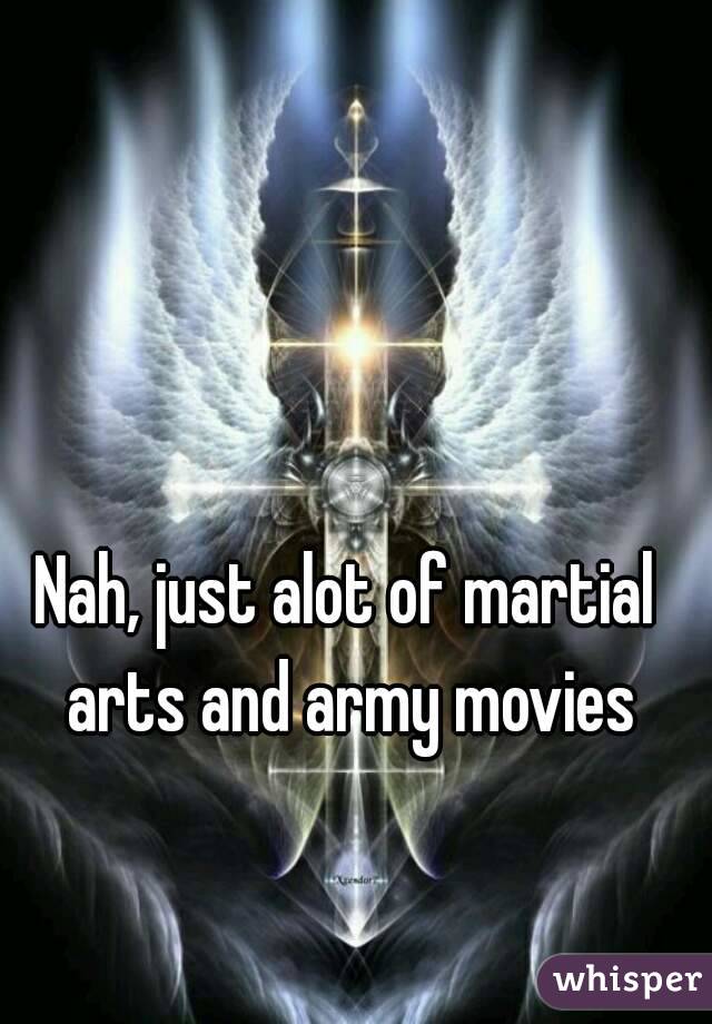 Nah, just alot of martial arts and army movies