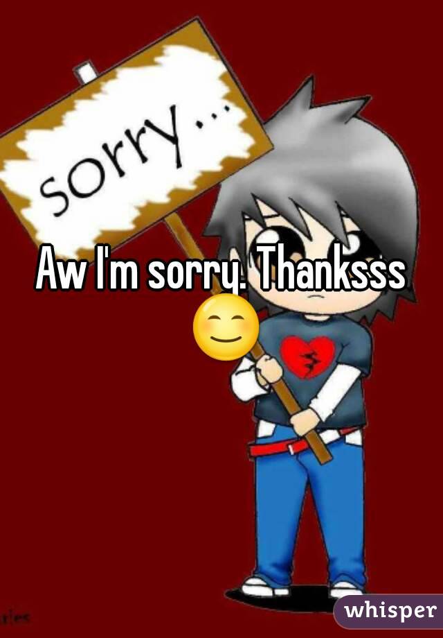 Aw I'm sorry. Thanksss 😊