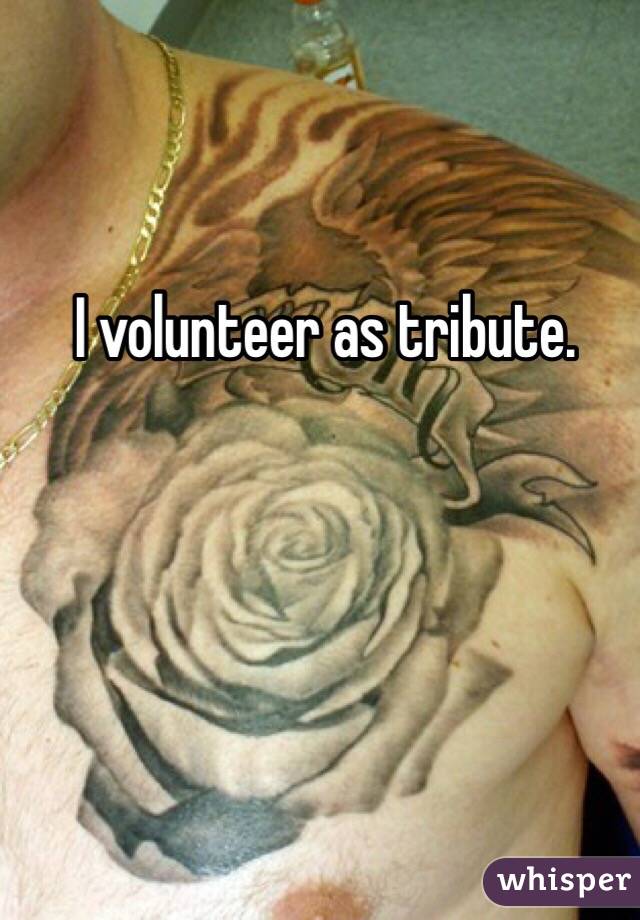 I volunteer as tribute. 