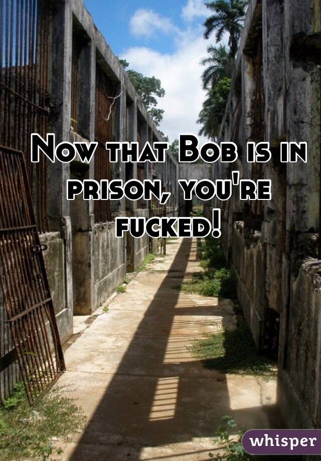 Now that Bob is in prison, you're fucked!
