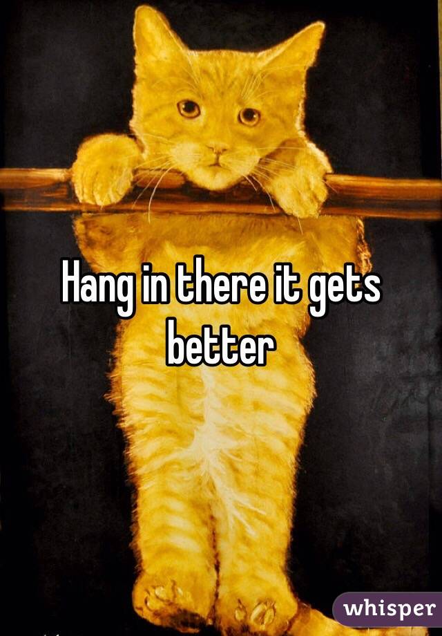 Hang in there it gets better