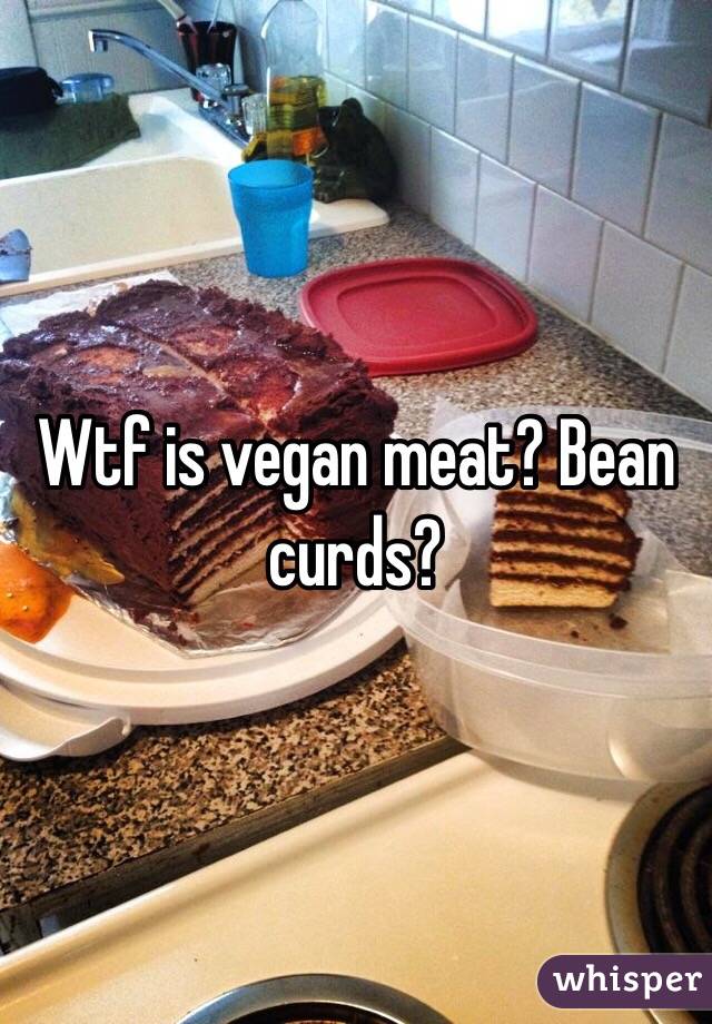 Wtf is vegan meat? Bean curds?