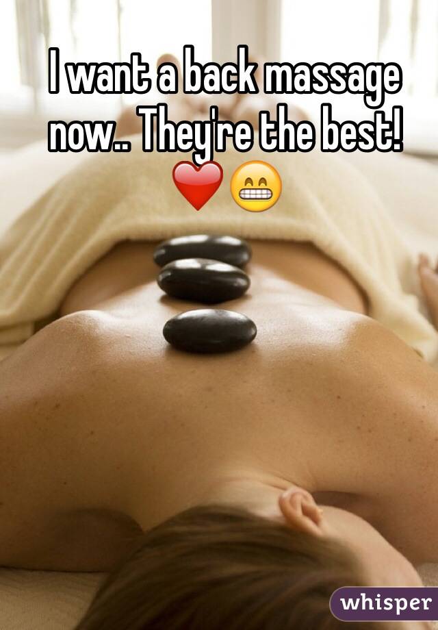 I want a back massage now.. They're the best! ❤️😁