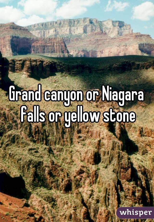 Grand canyon or Niagara falls or yellow stone