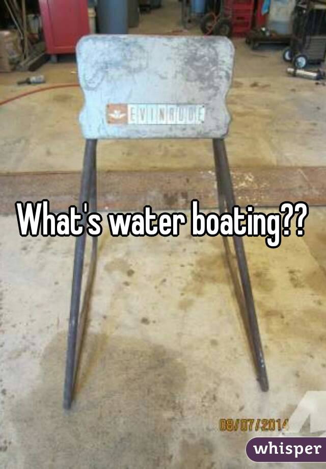 What's water boating??