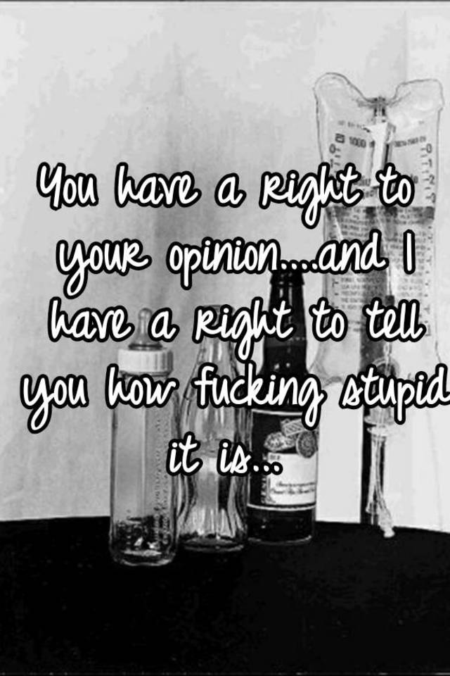 you-have-a-right-to-your-opinion-and-i-have-a-right-to-tell-you-how