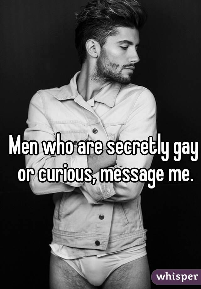 Men who are secretly gay or curious, message me.
