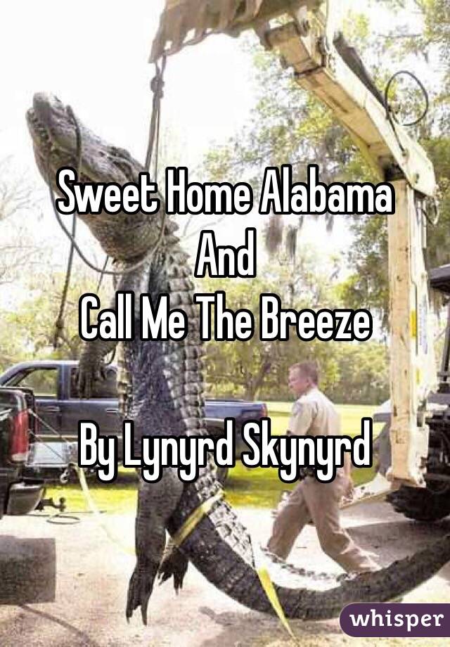 Sweet Home Alabama 
And
Call Me The Breeze 

By Lynyrd Skynyrd