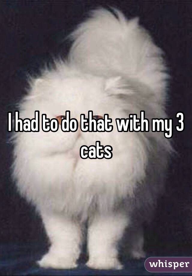I had to do that with my 3 cats 