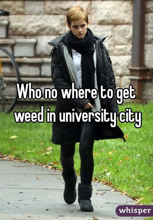 Who no where to get weed in university city