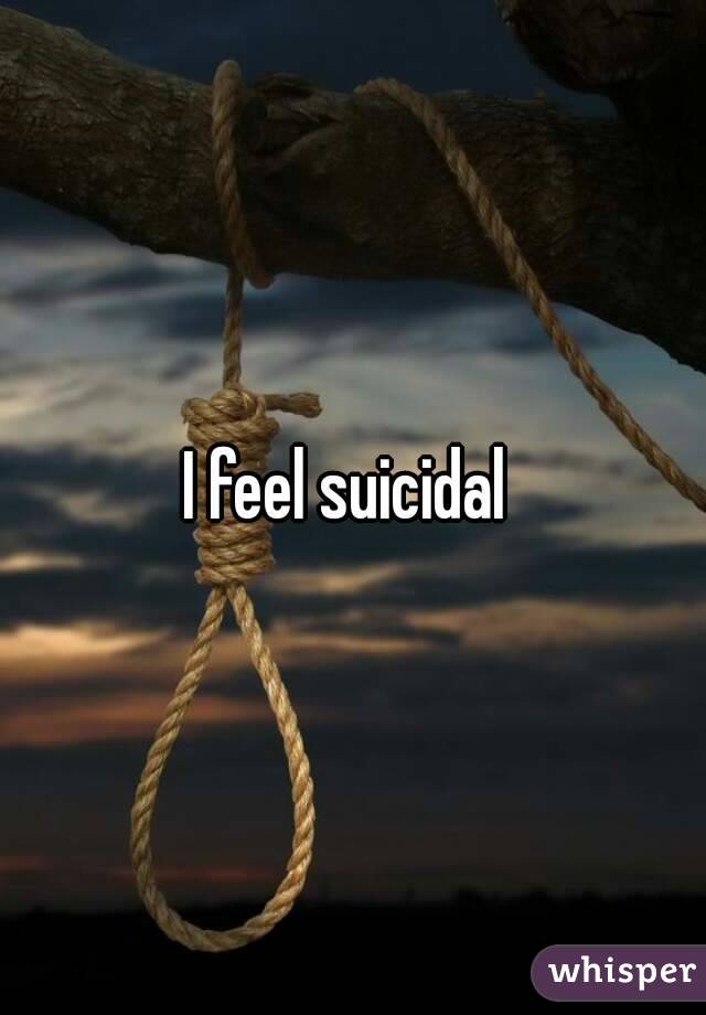I feel suicidal 