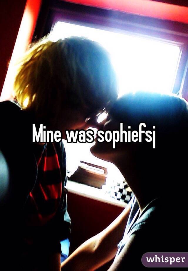 Mine was sophiefsj