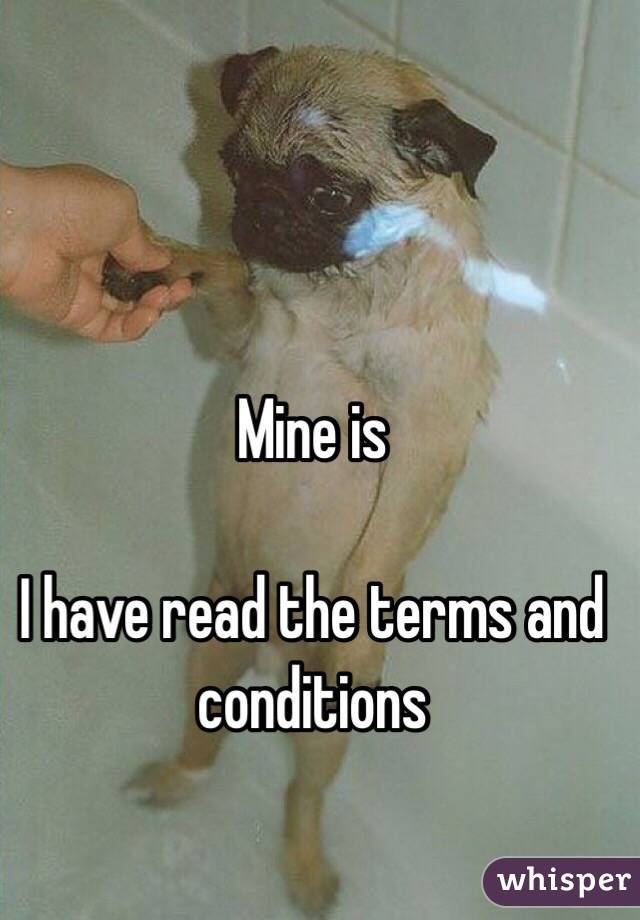 Mine is 

I have read the terms and conditions 