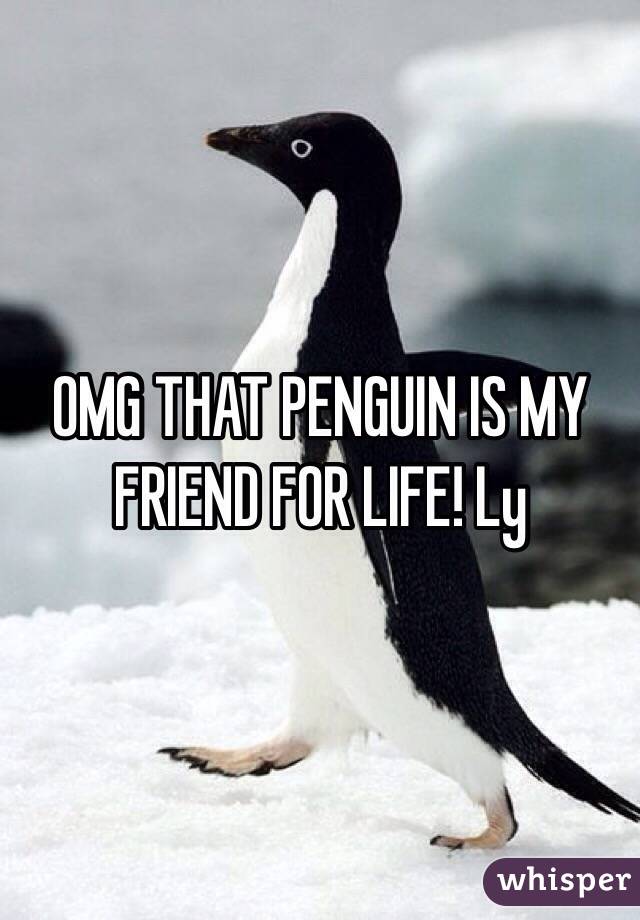 OMG THAT PENGUIN IS MY FRIEND FOR LIFE! Ly 