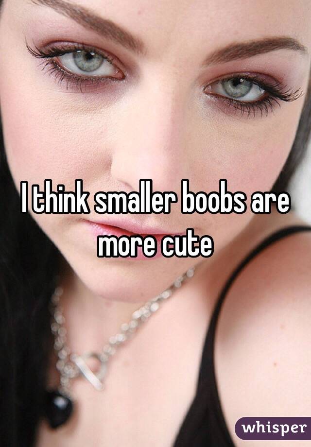 I think smaller boobs are more cute